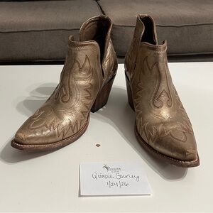 Ariat Dixon Gold Metallic Ankle Boots